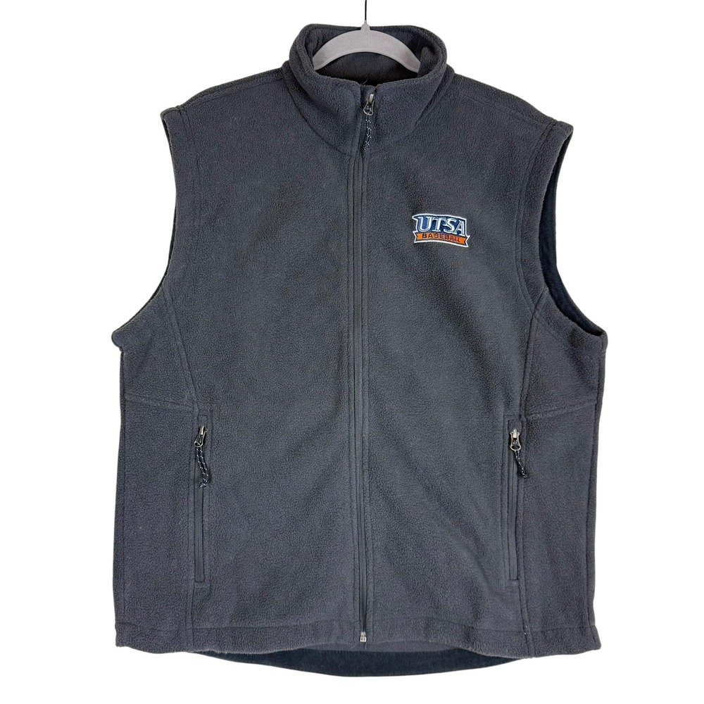 UTSA‎ Roadrunners Vest Mens Large Gray NCAA Baseball Port Authority Fleece